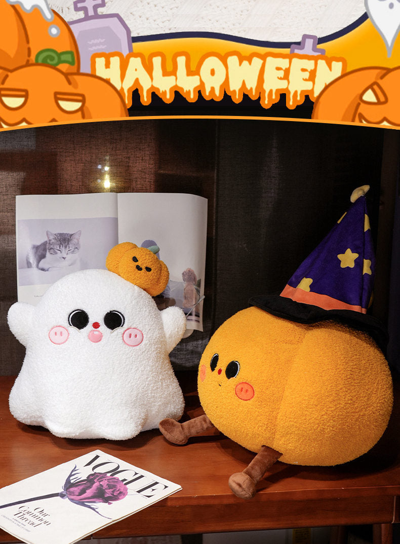 Abóbora de Peluche de Halloween — Almofada Decorativa