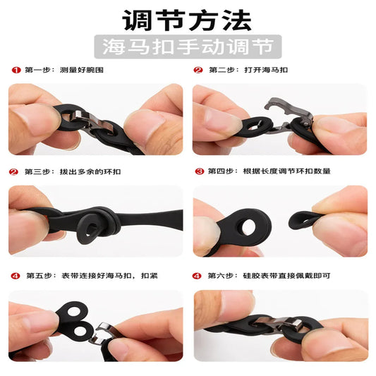 Bracelete de Silicone Compatível com Huawei Band 8 e 9