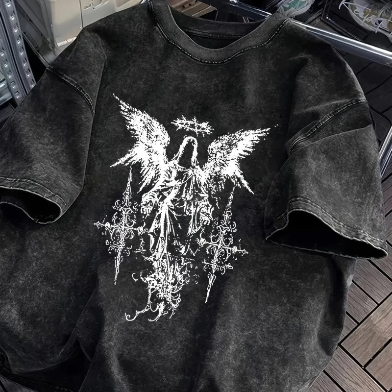 Dark Angel — T-shirt Oversized em Algodão