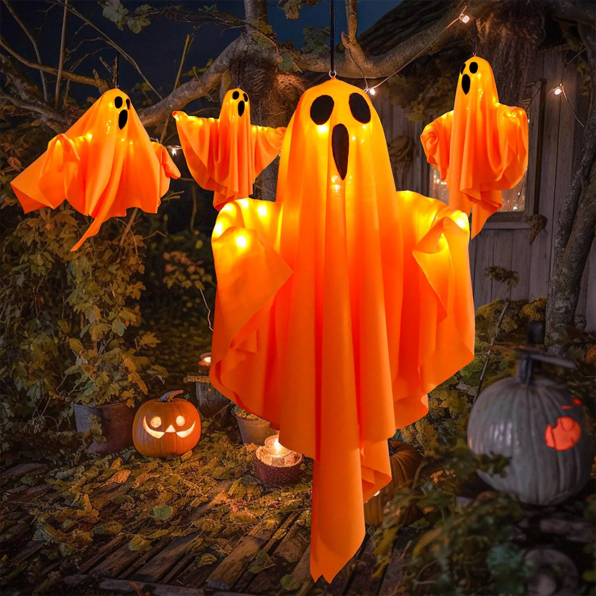 Fantasma Suspenso de Halloween — 50 × 40 cm