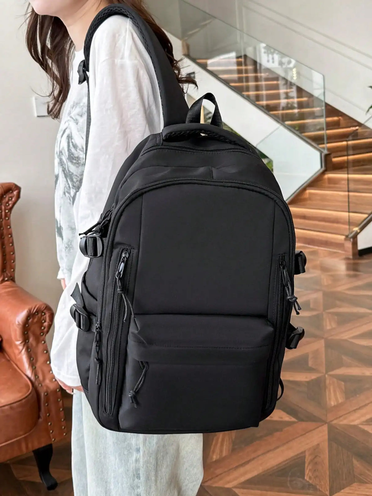 Mochila Urbana em Nylon com Compartimento para Portátil