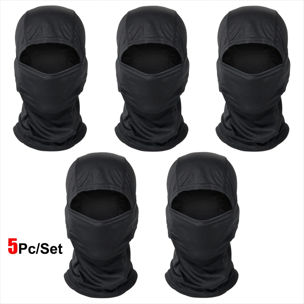 Conjunto de 5 Balaclavas — Estampados de Camuflagem