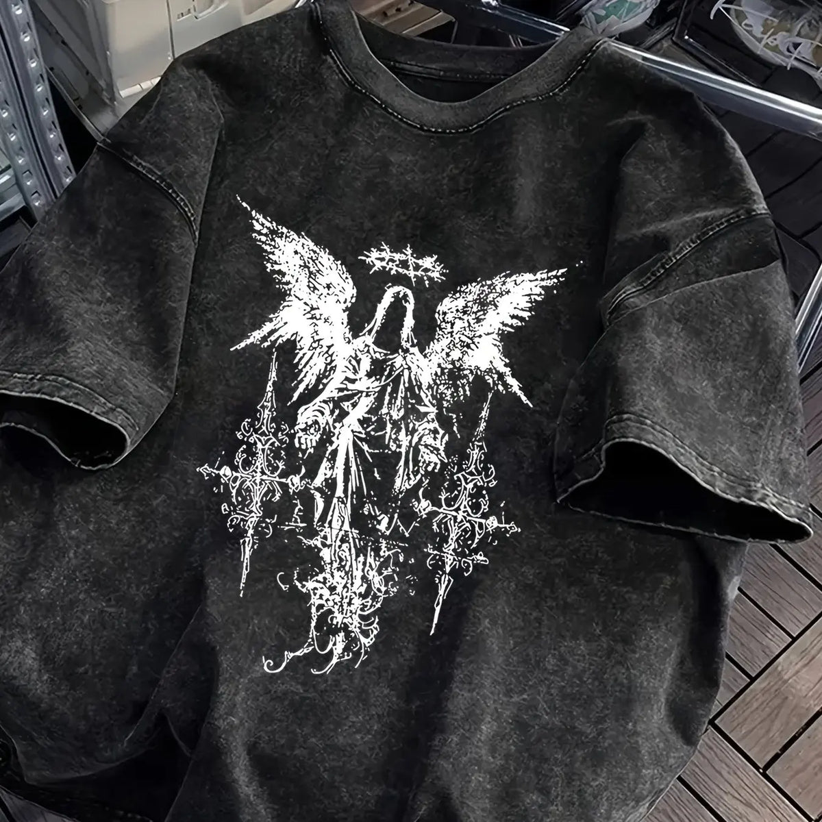Dark Angel — T-shirt Oversized em Algodão