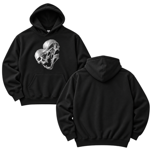 Chrome Skull — Hoodie Preto com Caveira BluNook