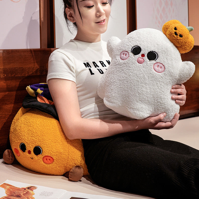 Abóbora de Peluche de Halloween — Almofada Decorativa