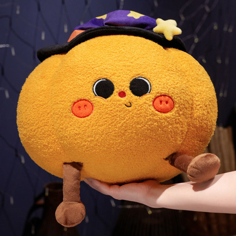 Abóbora de Peluche de Halloween — Almofada Decorativa
