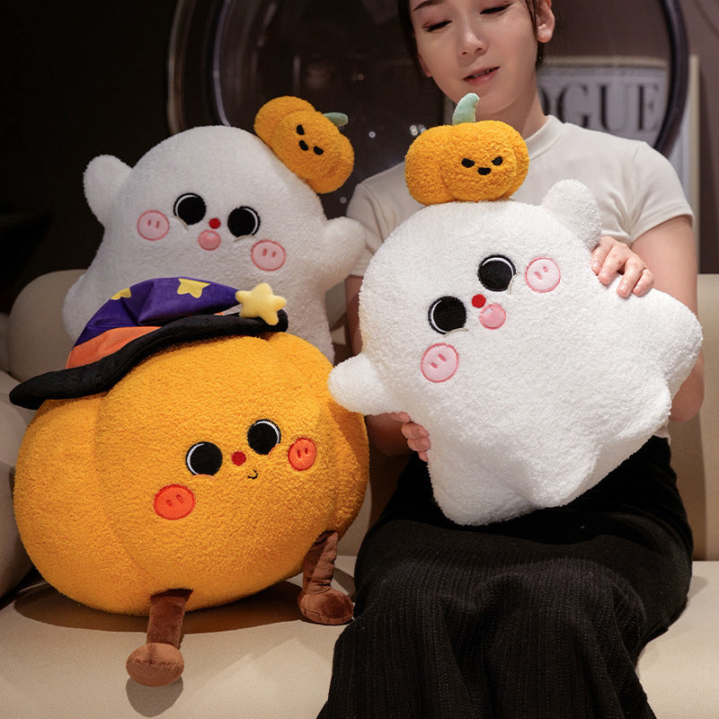 Abóbora de Peluche de Halloween — Almofada Decorativa