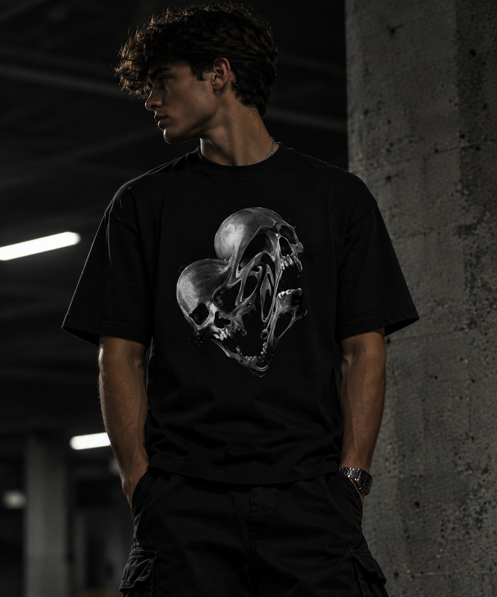 BLUNOOK CHROME SKULL TEE – Dark Streetwear Edition 💀