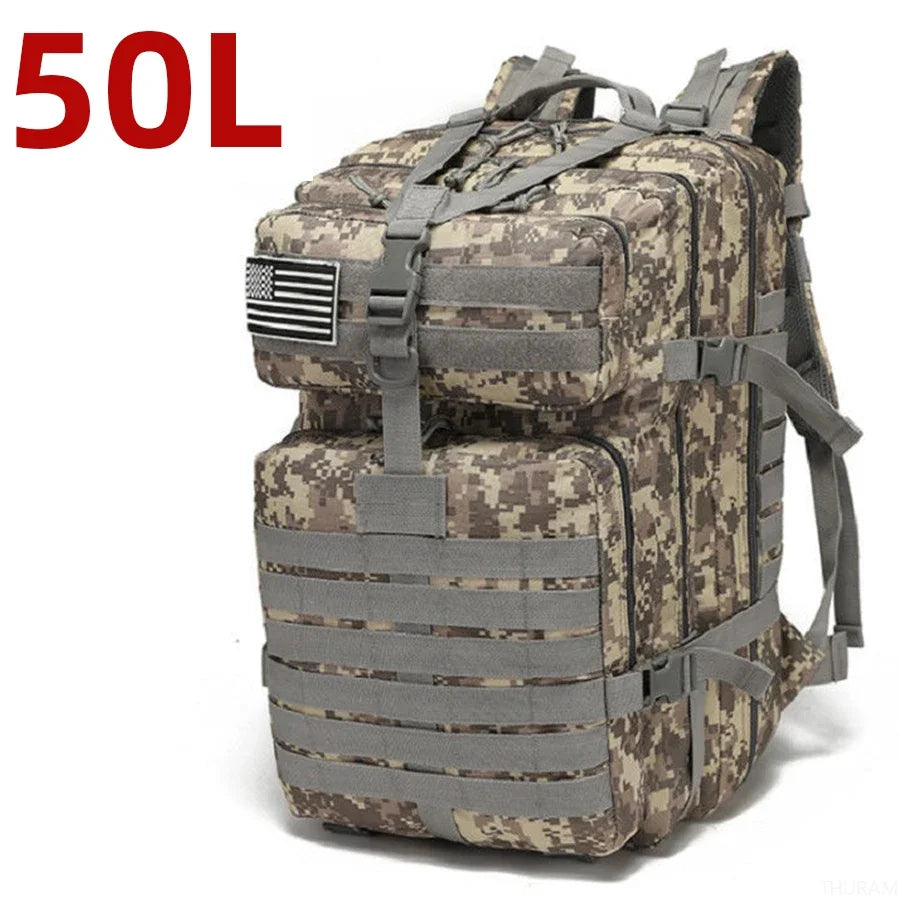 Mochila Tática com Sistema MOLLE — 50 L