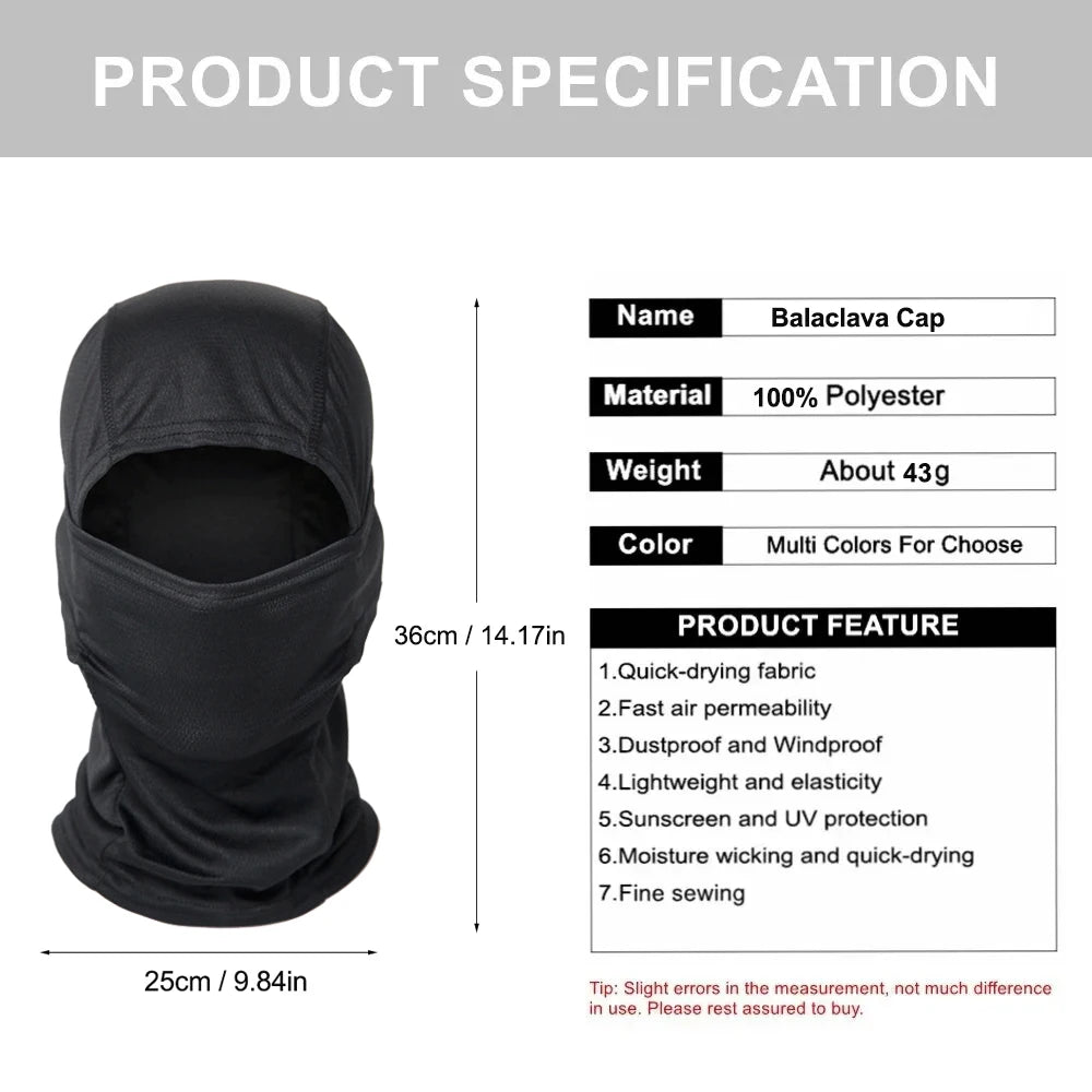 Conjunto de 5 Balaclavas — Estampados de Camuflagem