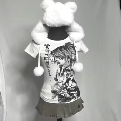 Manga — T-shirt Cropped com Grafismo