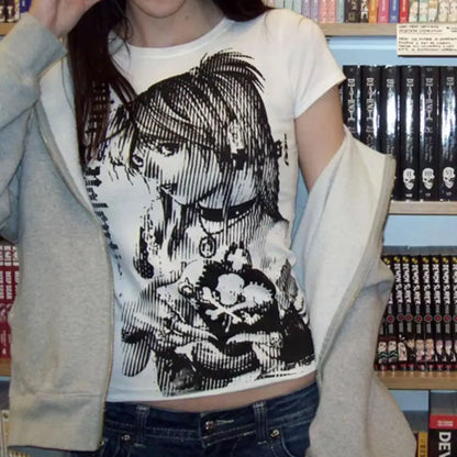Manga — T-shirt Cropped com Grafismo