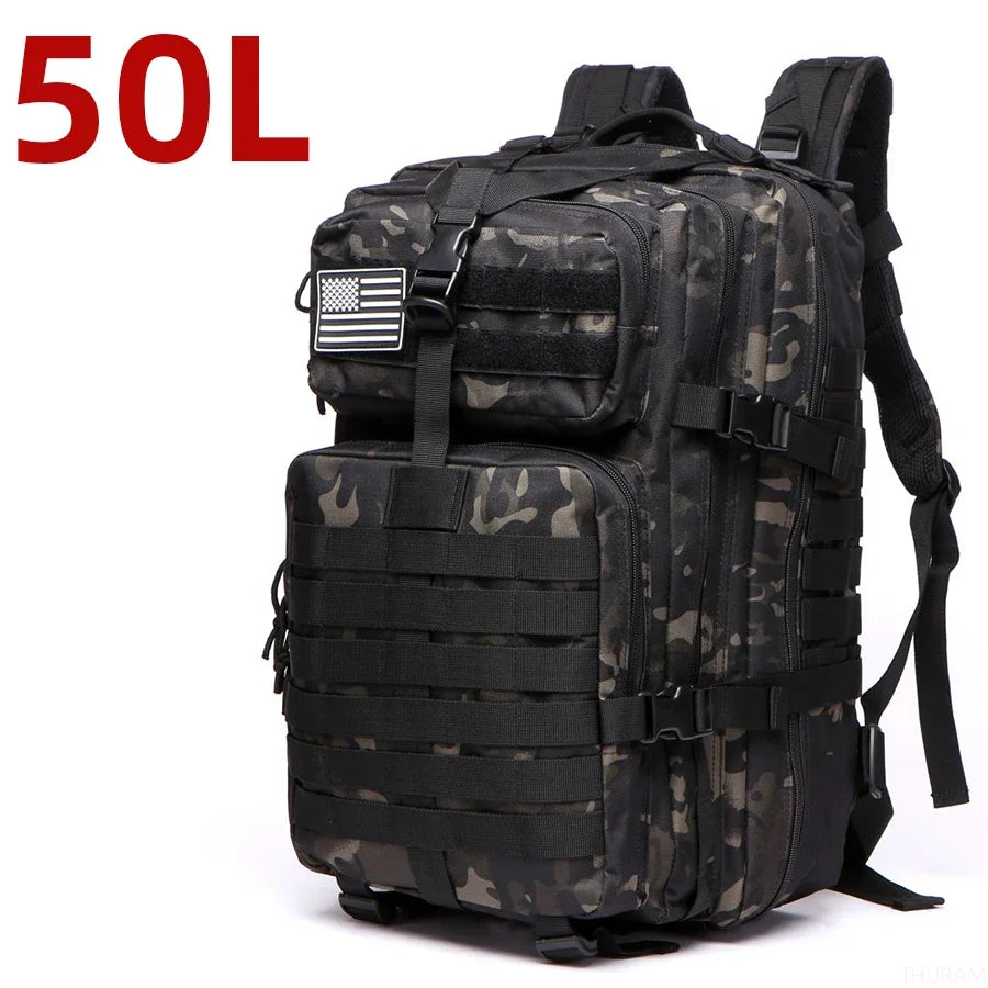 Mochila Tática com Sistema MOLLE — 50 L