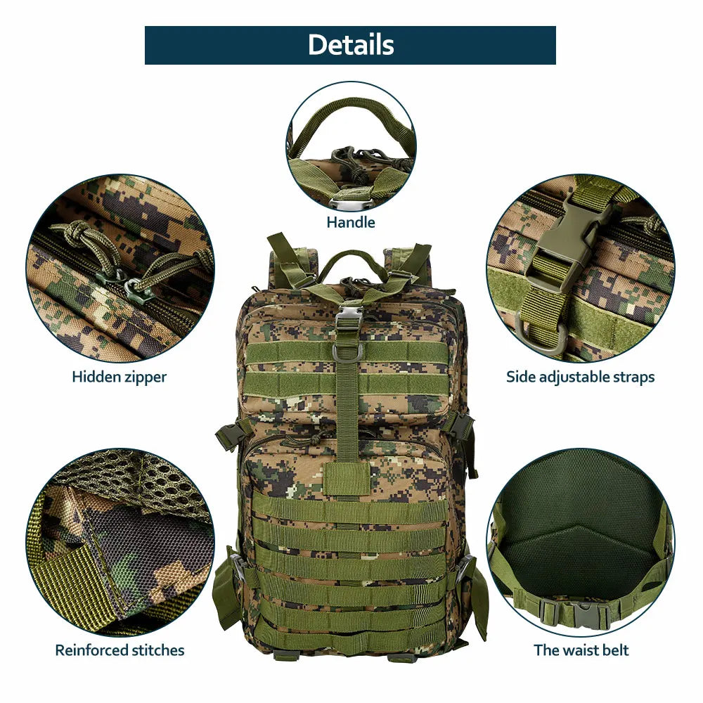 Mochila Tática 3P em Oxford — 50 L