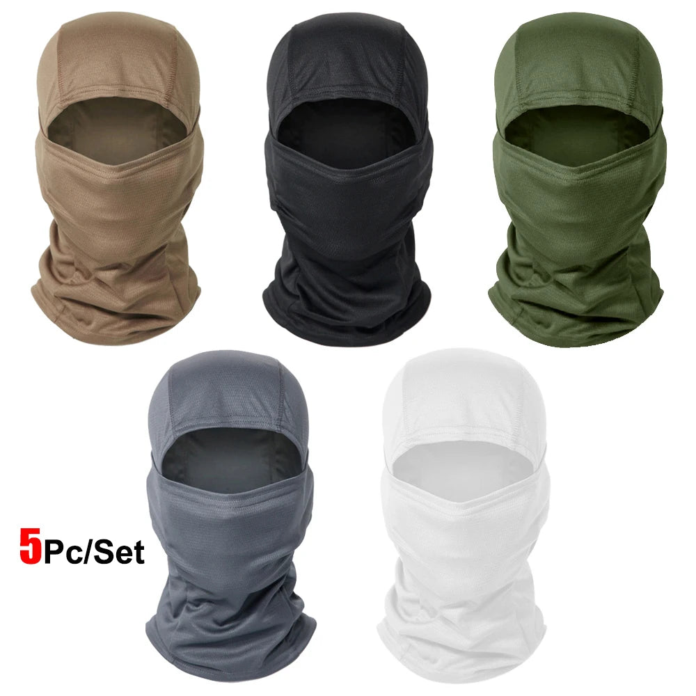 Conjunto de 5 Balaclavas — Estampados de Camuflagem