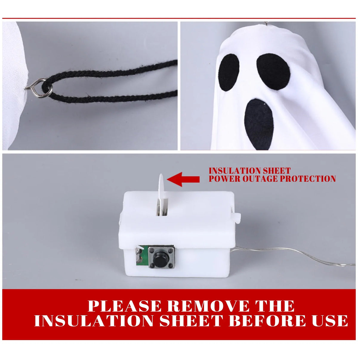 Fantasma Suspenso de Halloween — 50 × 40 cm
