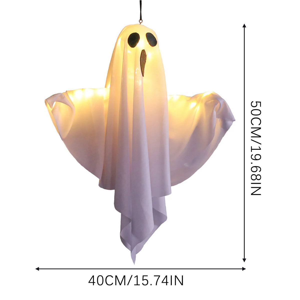 Fantasma Suspenso de Halloween — 50 × 40 cm