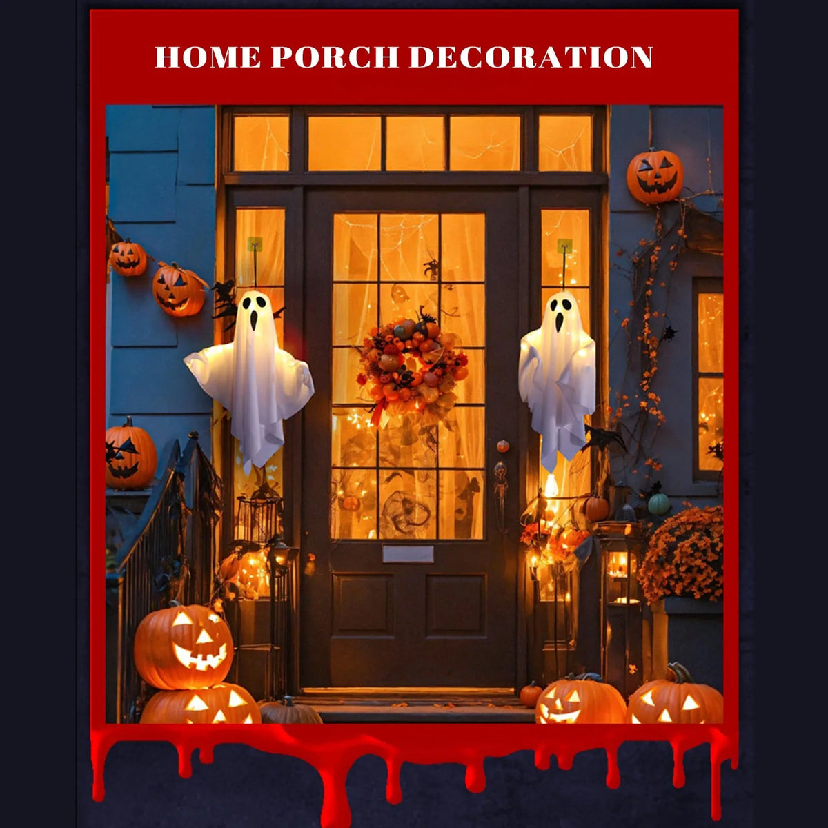 Fantasma Suspenso de Halloween — 50 × 40 cm