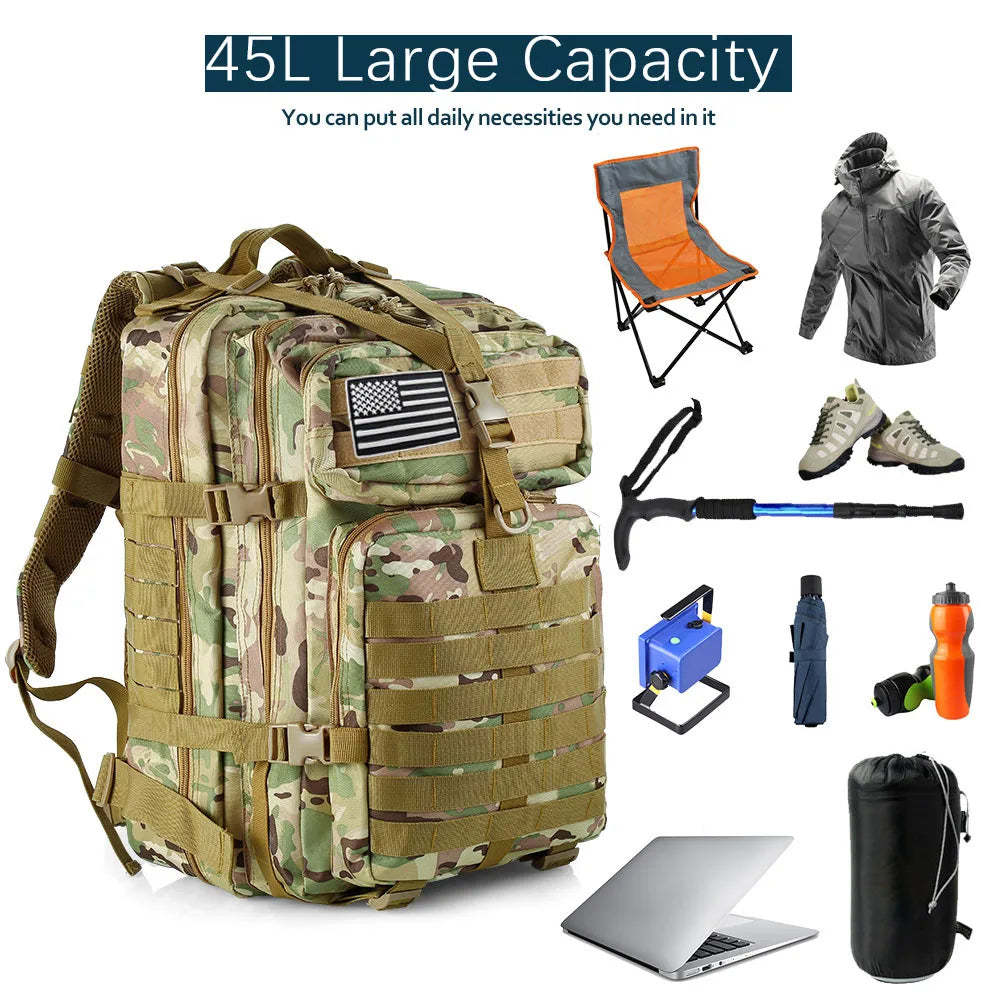 Mochila Tática 3P em Oxford — 50 L