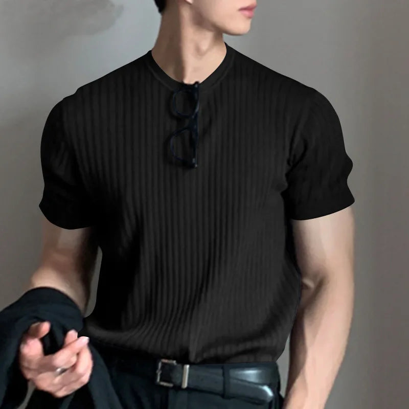 Ribbed — T-shirt Lisa de Manga Curta