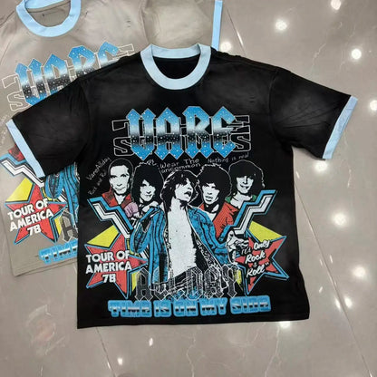 Flash — T-shirt Oversized com Grafismo e Brilhantes