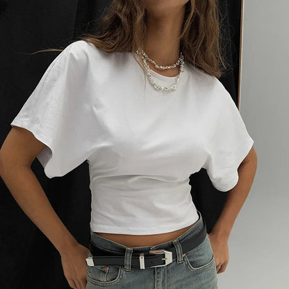 Essential — T-shirt Cropped de Corte Solto