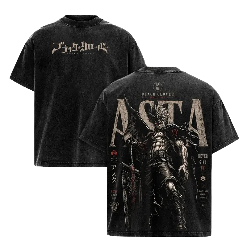 Asta Black Clover — T-shirt Gráfica em Algodão