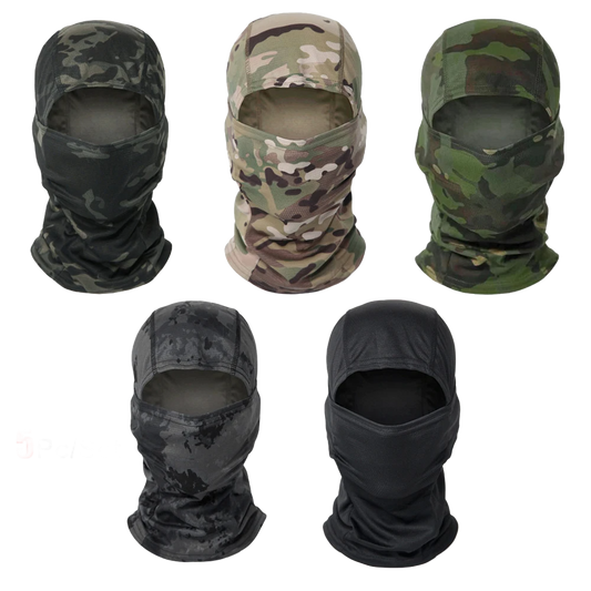 Conjunto de 5 Balaclavas — Estampados de Camuflagem