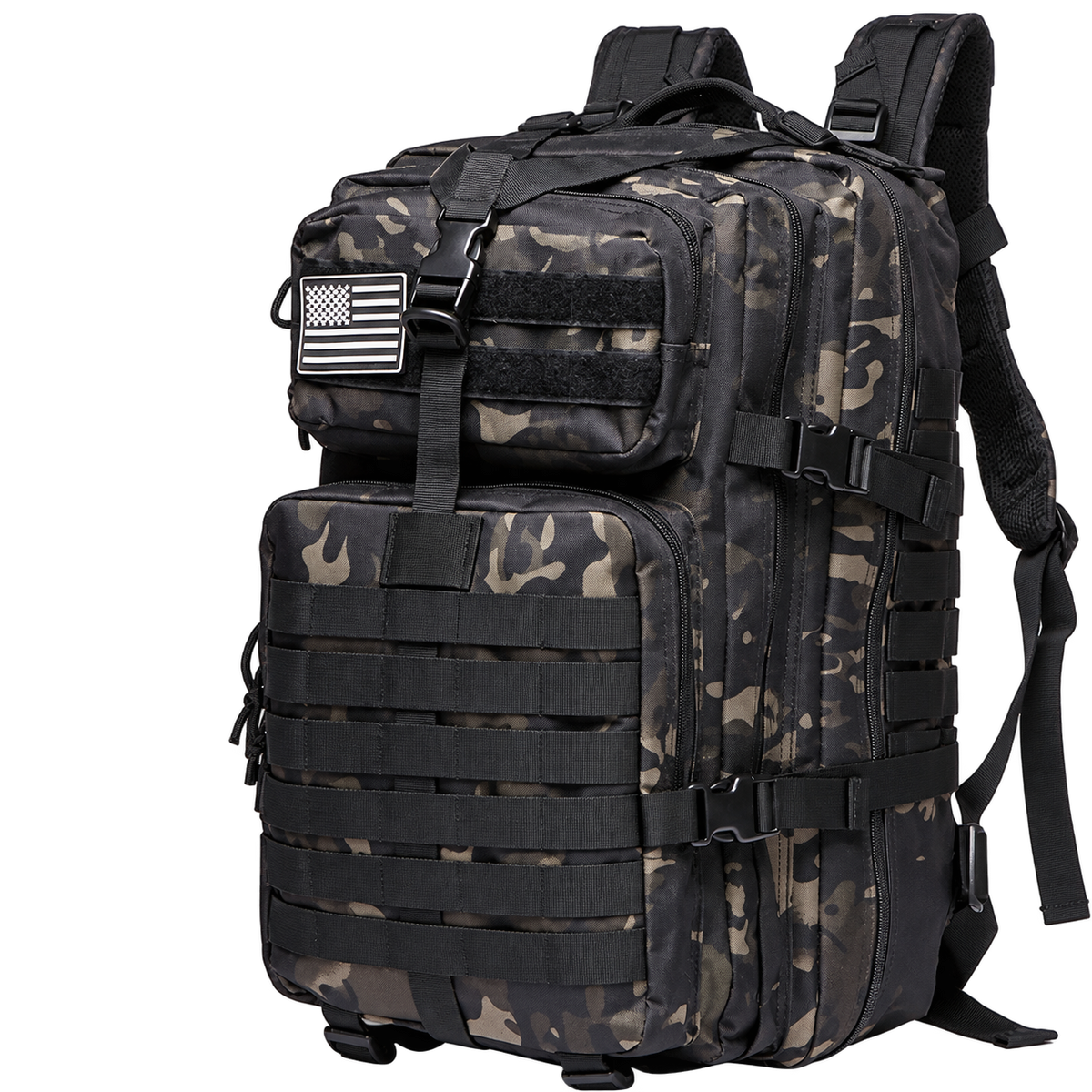 Mochila Tática com Sistema MOLLE — 50 L — vista principal sem fundo