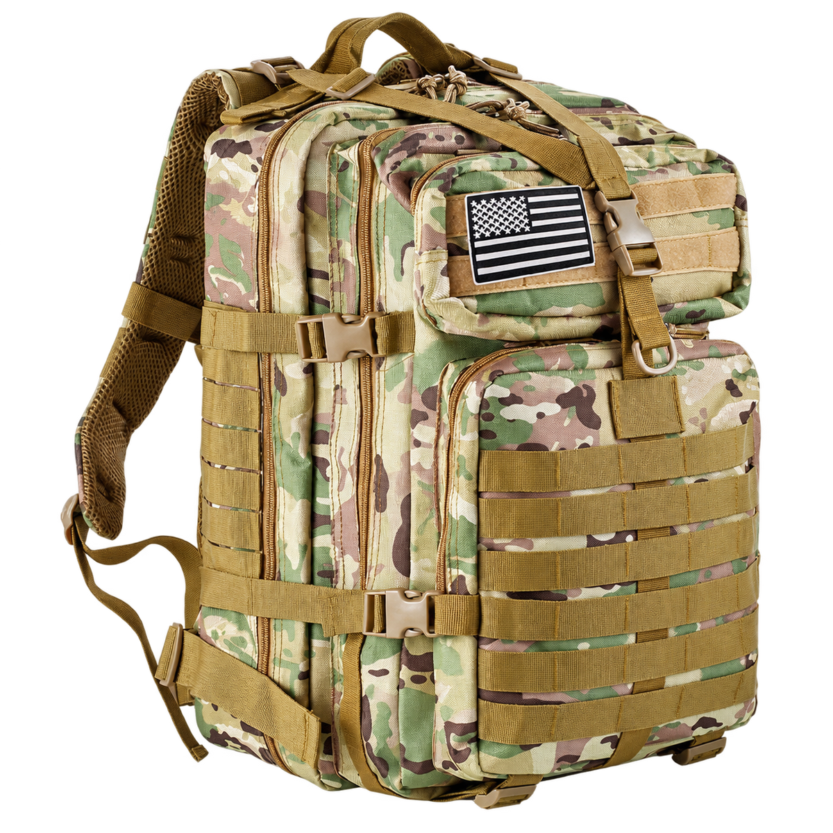 Mochila Tática 3P em Oxford — 50 L — vista principal sem fundo