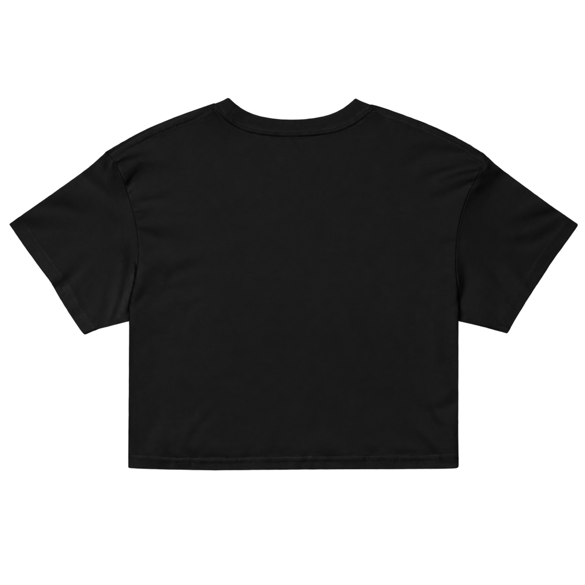 Vista de costas — Red Tribal — T-shirt Cropped Preta BluNook
