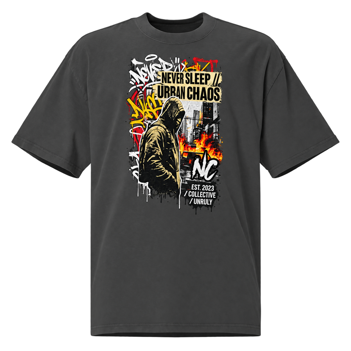 Vista frontal — Faded — T-shirt Oversized BluNook