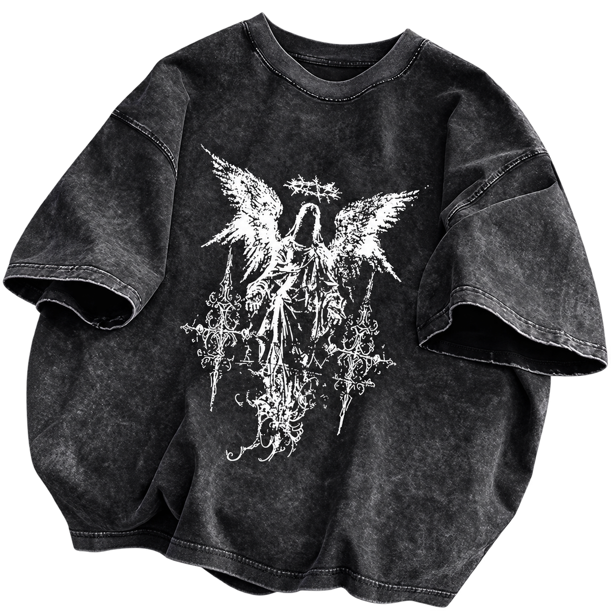 Dark Angel — T-shirt Oversized em Algodão — fotografia principal sem fundo
